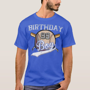 Baseball 99th Birthday Party 99 Years Old Baseball T-Shirt