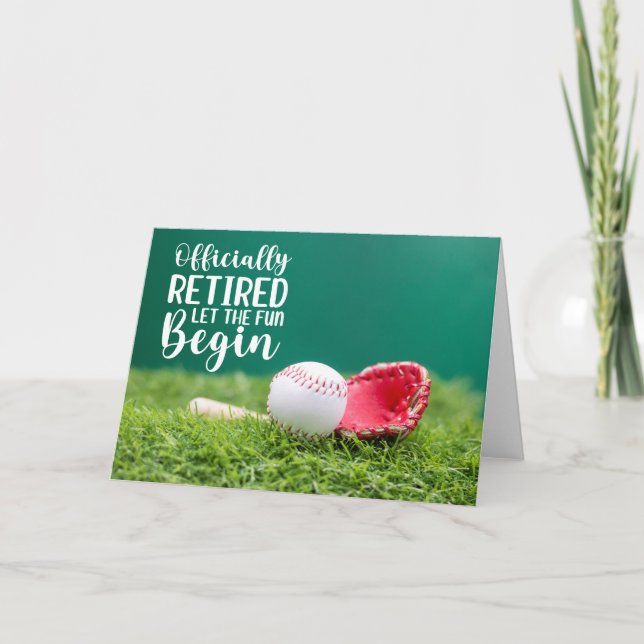 Baseball A Home Run Farewell: Baseball Retirement  Card (Front)