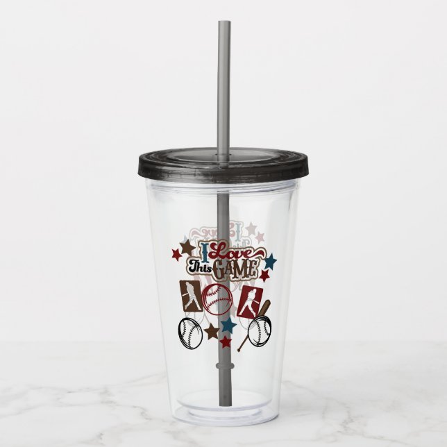 Baseball Acrylic Tumbler (Front)