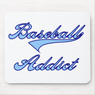 Baseball Addict Blue Mouse Mat