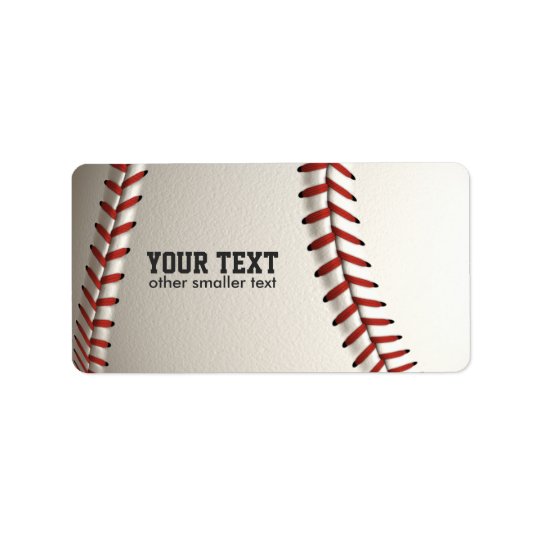 Baseball Address Label