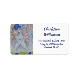 Baseball Address Label