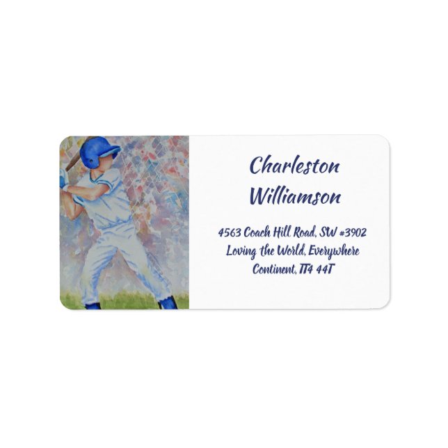 Baseball Address Label (Front)