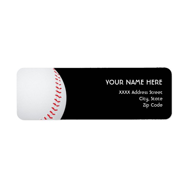 Baseball Address Labels (Front)
