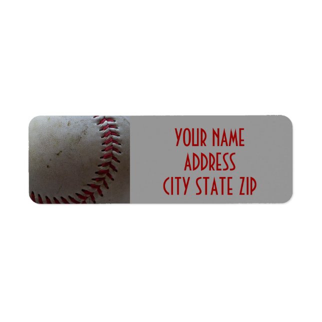 Baseball Address Labels (Front)