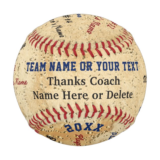 Baseball, ALL Player's Names Baseball Coach Gifts (Front)