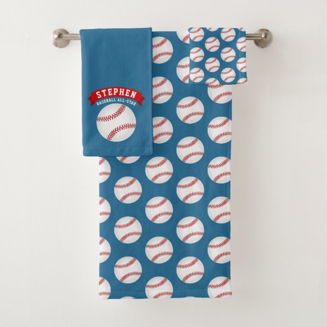 Baseball All-Star Bath Towel Set (Insitu)