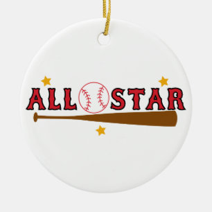 Baseball All Star Ceramic Tree Decoration