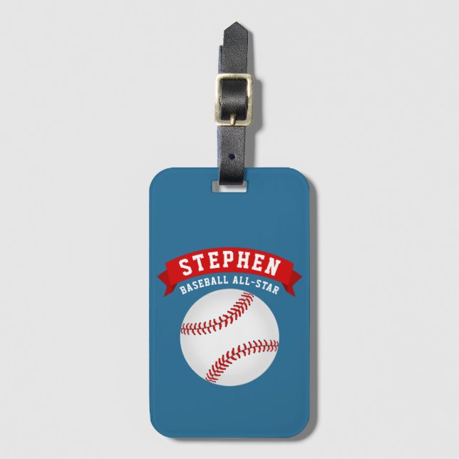 Baseball All-Star Luggage Tag (Front Vertical)