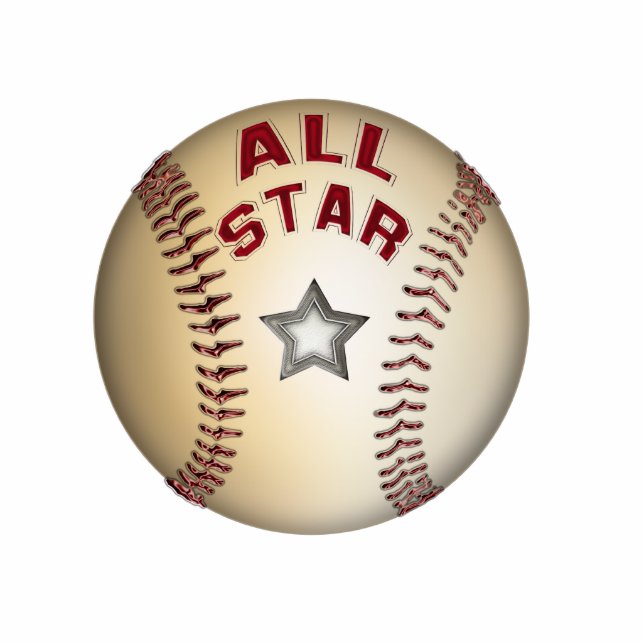 Baseball All Star Ornament Photo Sculpture Decoration (Front)