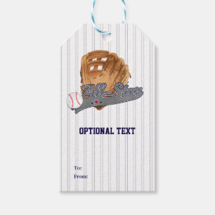 Baseball ALL-STAR Sports Custom Personalised Party Gift Tags