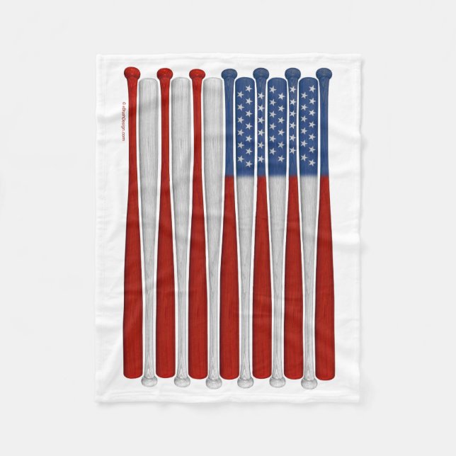 Baseball America (USA) Fleece Blanket (Front)
