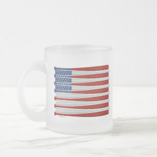 Baseball America (USA) Frosted Glass Coffee Mug