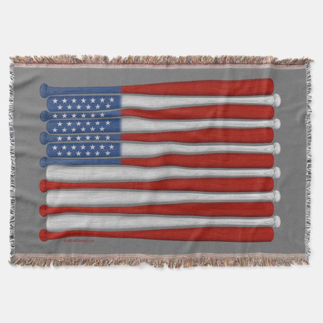 Baseball America (USA) Throw Blanket (Front)
