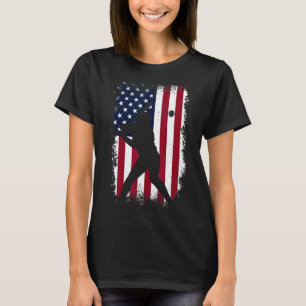 Baseball American Flag Baseball Fans Men Vinta T-Shirt