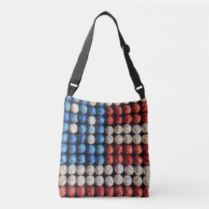 Baseball American Flag Crossbody Bag