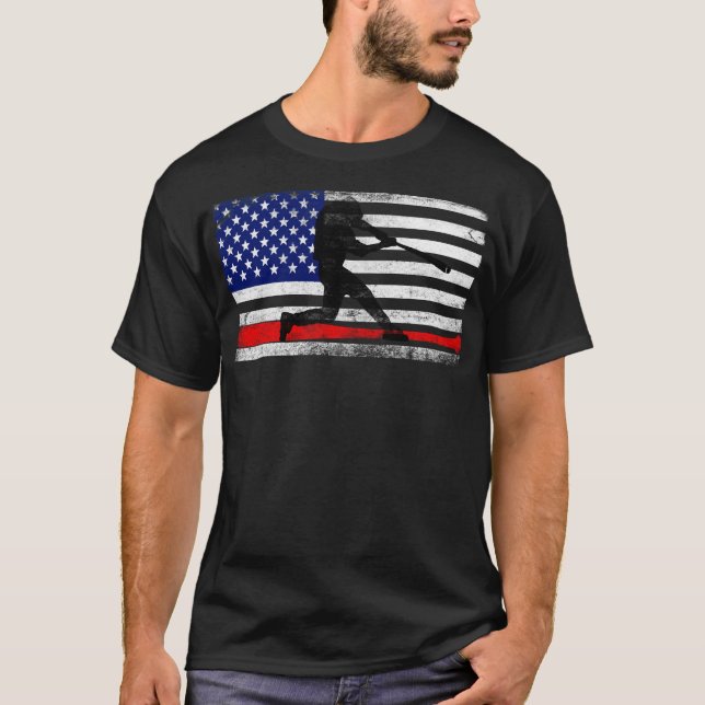 Baseball american flag gifts baseball player 2021 T-Shirt (Front)