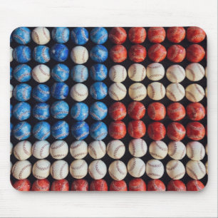 Baseball American Flag Mouse Mat