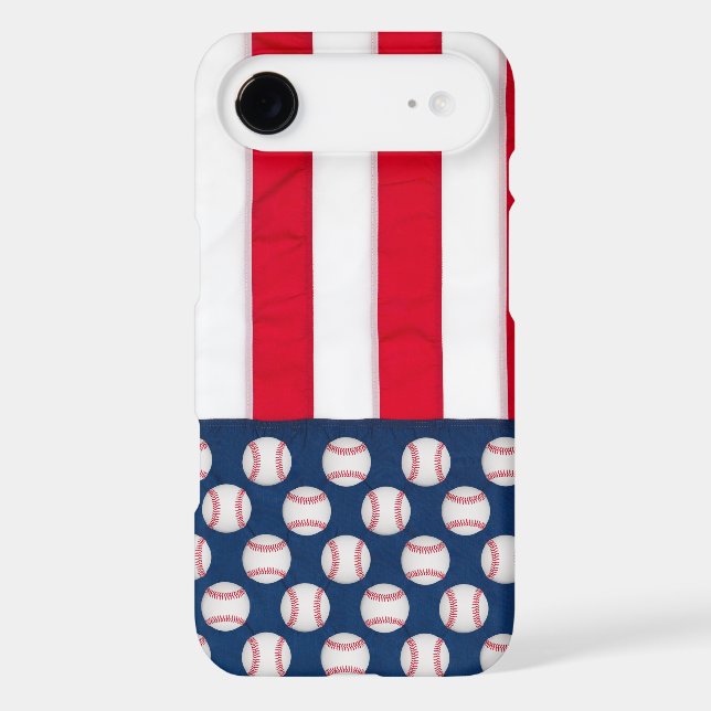 Baseball & American flag phone case (Back)