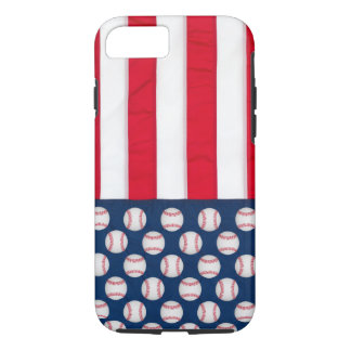 Baseball & American flag phone case