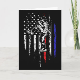 Baseball American Flag Pitcher Usa Pitching 4th Of Card