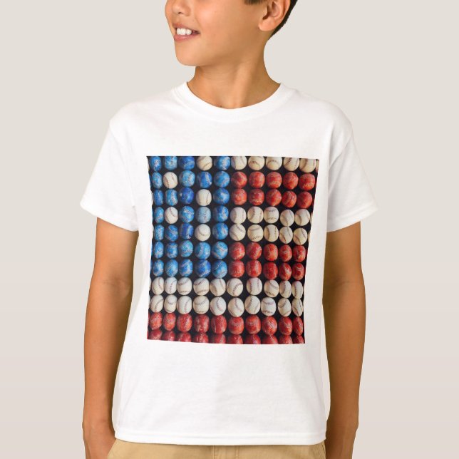 Baseball American Flag T-Shirt (Front)