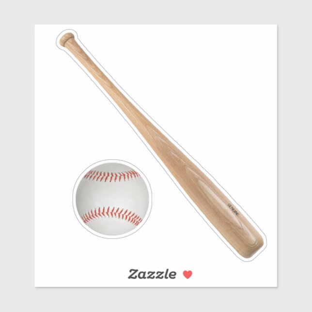 Baseball and Bat Sticker (Sheet)