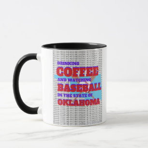 Baseball and Coffee in Oklahoma Mug