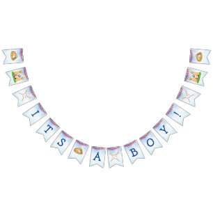 Baseball and Dogs Themed Boy's Baby Shower Bunting