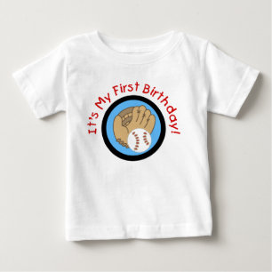 Baseball and Glove 1st Birthday Tshirts and Gifts