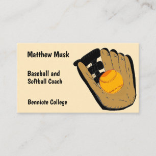 Baseball and Glove Business Card