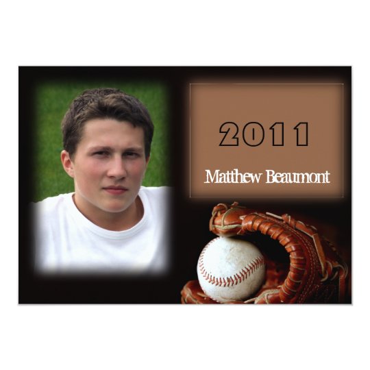 Baseball and Glove Graduation Announcement
