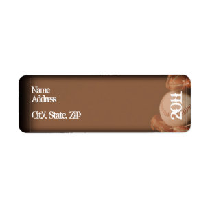 Baseball and Glove Graduation Return Address