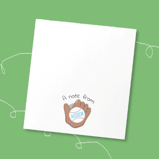 Baseball and Mitt Personalised Boy Notepad