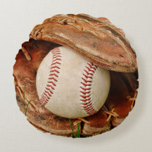 Baseball and Old Mitt in the Summer Grass