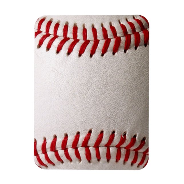Baseball and Softball Red Stitching Magnet (Vertical)