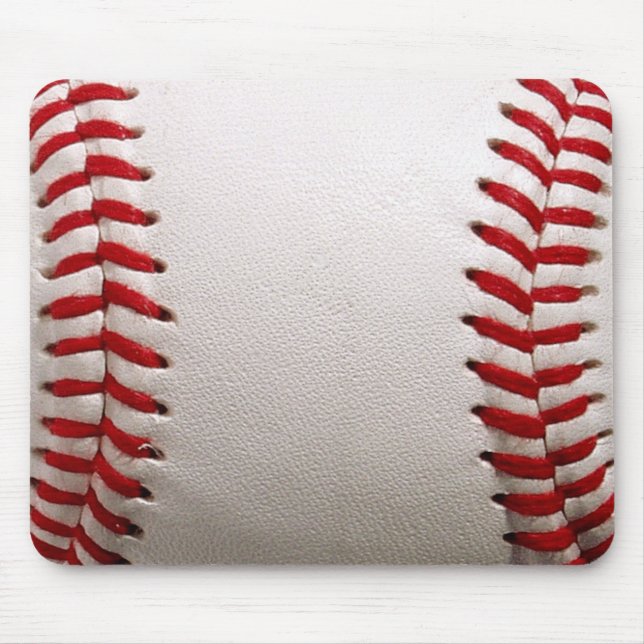 Baseball and Softball Red Stitching Mouse Mat (Front)