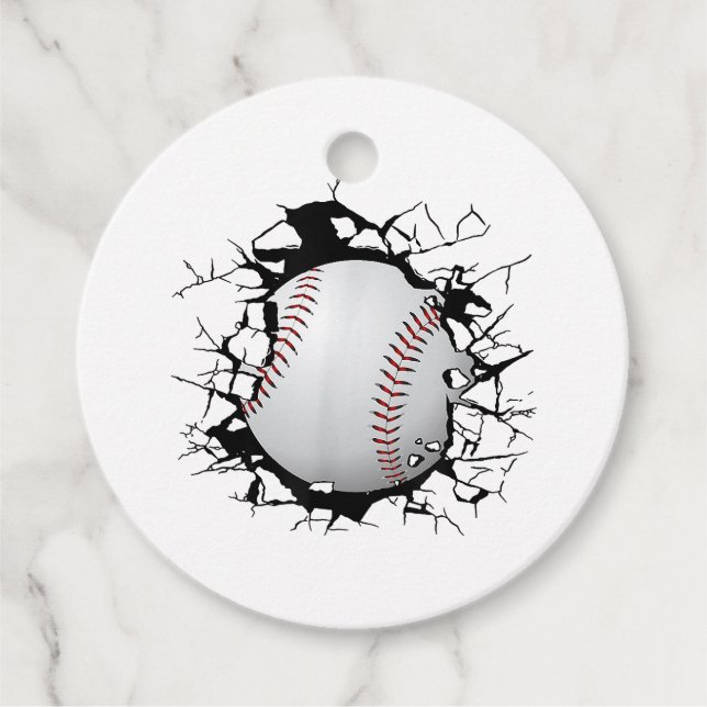 Baseball Apparel - Baseball  Favour Tags (Front)