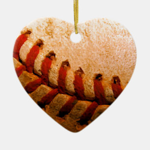 Baseball Art Ceramic Tree Decoration