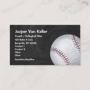 Baseball Art  Front and Back Business Card