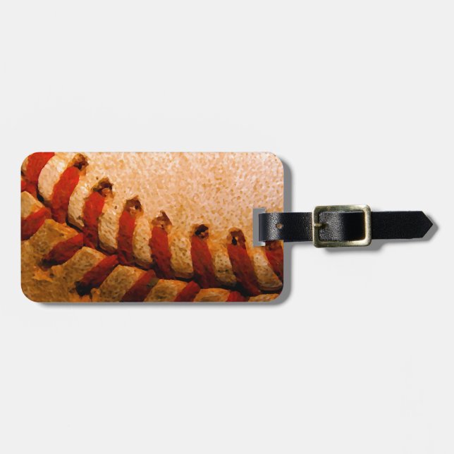 Baseball Art Luggage Tag (Front Horizontal)