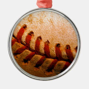 Baseball Art Metal Tree Decoration
