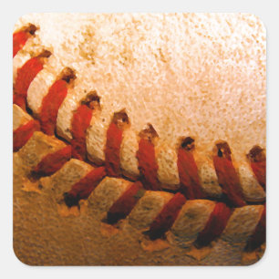 Baseball Art Square Sticker