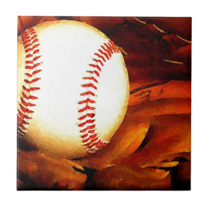 Baseball Art Tile