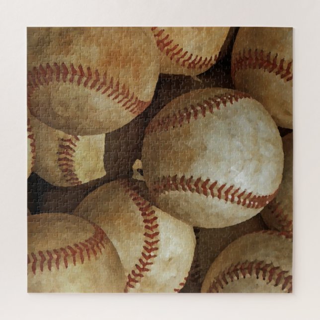 Baseball Art Travel Digital Illustration Jigsaw Puzzle (Vertical)