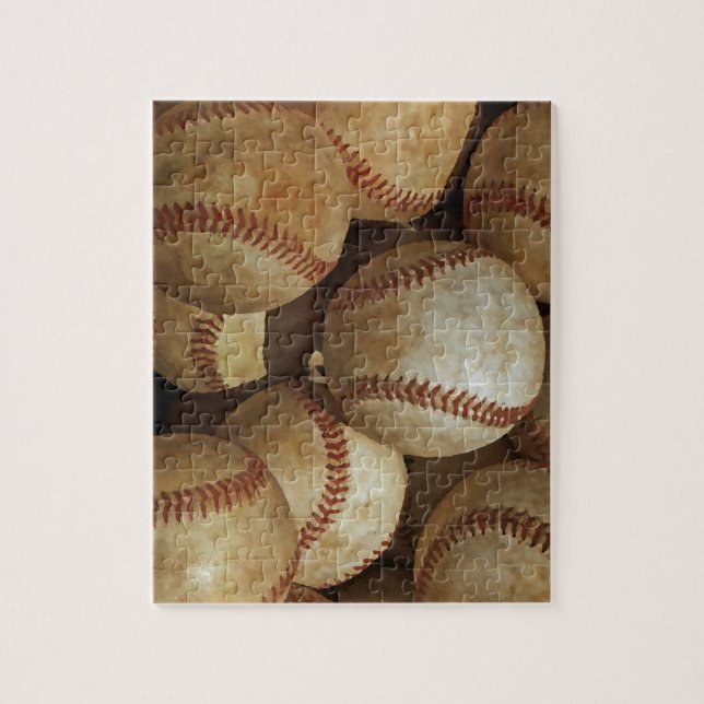 Baseball Art Travel Digital Illustration Jigsaw Puzzle (Vertical)