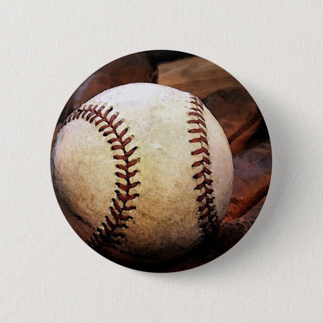 Baseball Artwork 6 Cm Round Badge (Front)