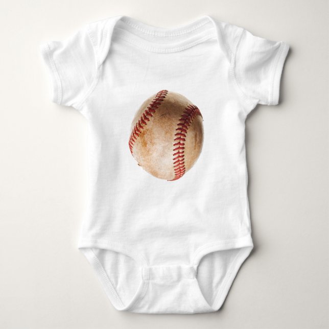 Baseball Artwork Baby Bodysuit (Front)