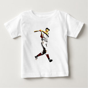 Baseball Artwork - Baseball Player Baby T-Shirt