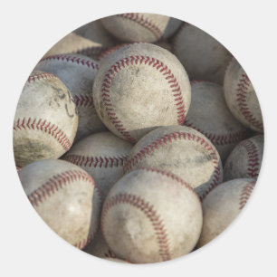 Baseball Artwork Classic Round Sticker